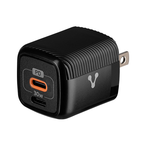 Cargador Vorago AU-355-BK 110-240 V, Teléfono Móvil, Interior, 2USB-C, Carga Rápida, 30 W, Blanco