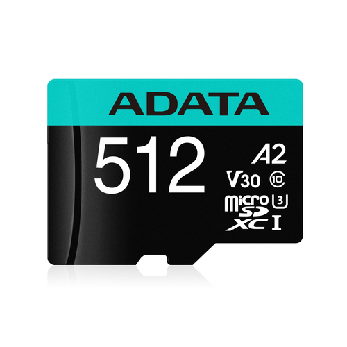 Memoria Micro SD Adata, 512GB, Premier Pro Xc UHS-I, Clase 10, con Adaptador SD, 100 MB/s, 80MB/s
