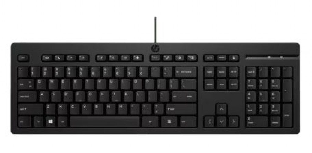 Teclado HP 125, Alambrico, USB, Negro