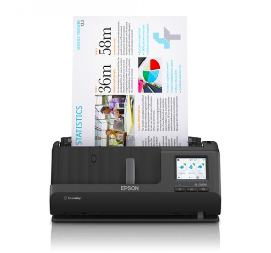 Escaner Epson ES-C380W Resolución 600 x 600 dpi, USB, Negro