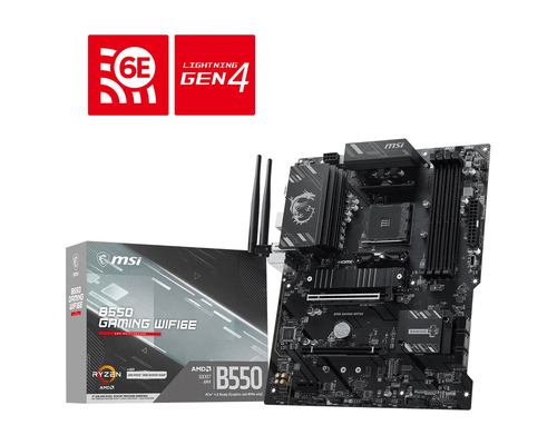 Tarjeta Madre MSI B550 Gaming WIFI6E Socket AM4, 4000 DDR4-SDRAM, con WiFi, con Bluetooth