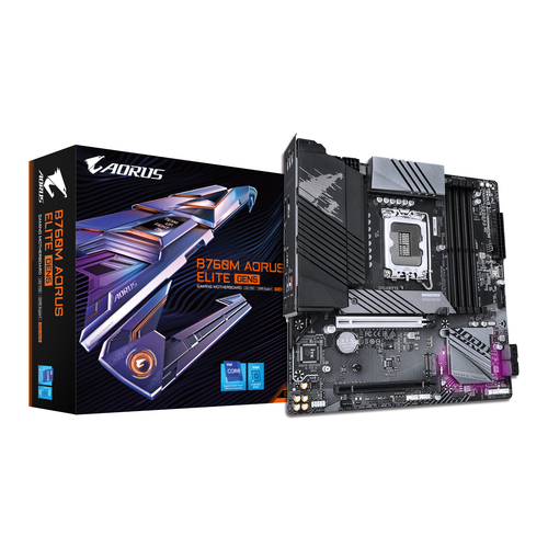 Tarjeta Madre Aorus B760M Elite Gen5, Micro-ATX, Lga 1700, 256GB DDR5, HDMI/DP para Intel