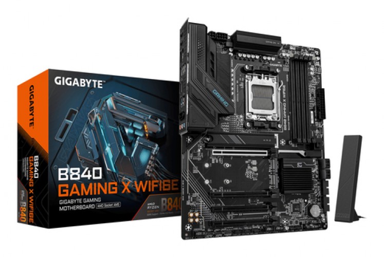 Tarjeta Madre Gigabyte B840 Gaming X WIFI6E Socket AM5, 4 DDR5-SDRAM, WiFi, HDMI, DP