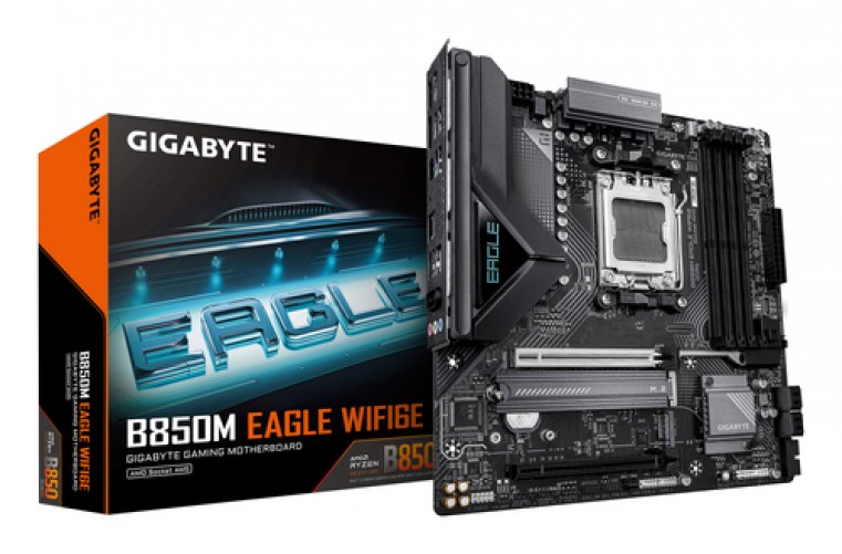 Tarjeta Madre Gigabyte B850M Eagle WIFI6E Socket AM5, 4 DDR5-SDRAM, WiFi, Micro-ATX