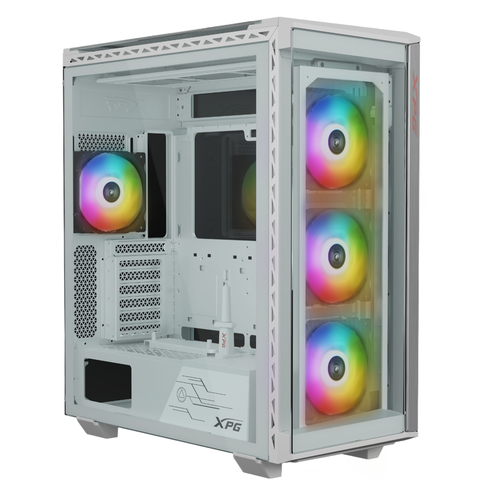 Gabinete Gamer XPG Battlecruiser II, Super Mid-tower, Cristal Templado, 4x Ventiladores, Blanco