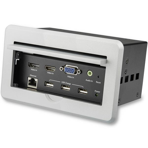 Gabinete Videoconferencia Startech.com HDMI, DP, VGA, 3 USB, RJ45, Plata