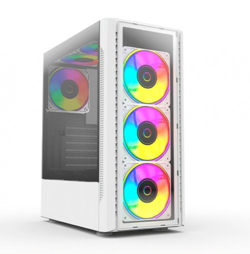Gabinete Balam Rush Dragonfly Perform Crystal GM590CW, ATX/micro-ATX/mini-itx, USB, 4x Ventiladores, Blanco