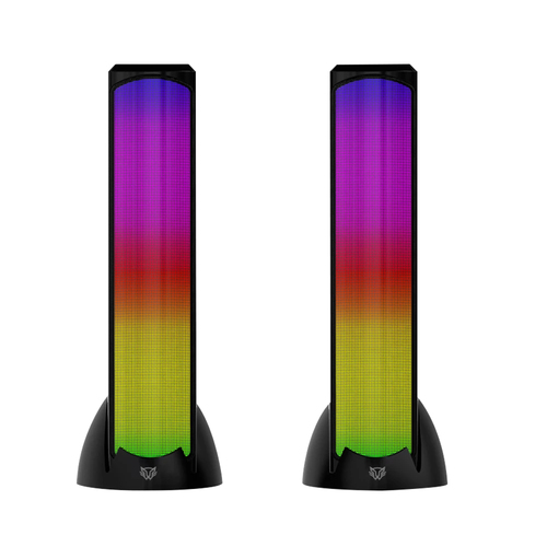 Bocinas Balam Rush Glimm Tower BG575 2.0, Alambrico / Inalambrico, Bluetooth, LED, Negro
