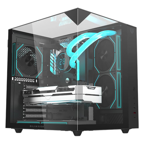 Gabinete Balam Rush Tank Majestic 6600, Midi-tower, ATX, sin Fuente, 3xventiladores, Negro