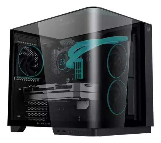 Gabinete Balam Rush Tank Expert Curve 6800, Midi-tower, ATX/micro-ATX/ Itx, 3x Ventiladores, Negro