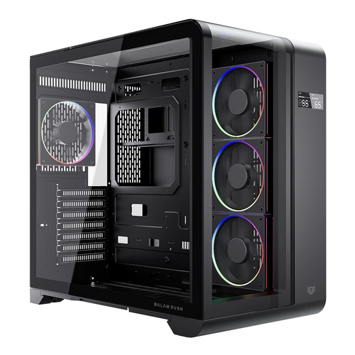 Gabinete Balam Rush Tank Expert Curve 7400 Midi Tower, ATX/micro-ATX/mini-itx, 4xventiladores, Negro