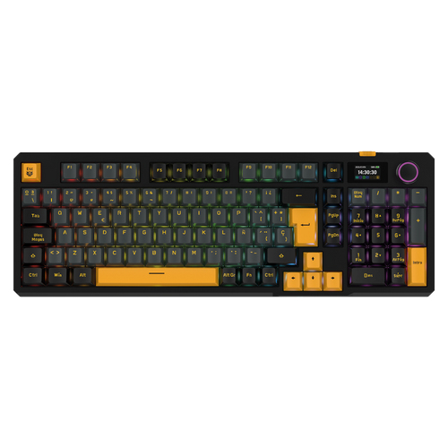 Teclado Balam Rush Mecanico Inalambrico Defeat Level GK3, Espanol, RGB, Negro