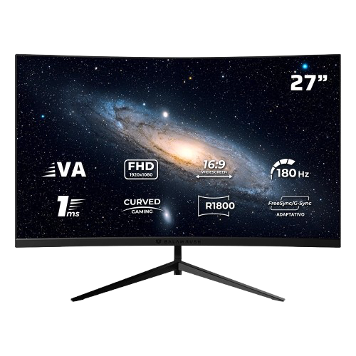 Monitor Gamer Curvo Balam Rush Andromeda MAG27Y LED 27", Full HD, G-sync/freesync, 200Hz, HDMI, DP, Negro