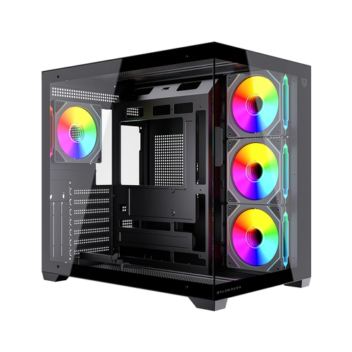 Gabinete Balam Rush BR-943833 Midi Tower, PSU No, Vent. 1x 120 mm, Negro