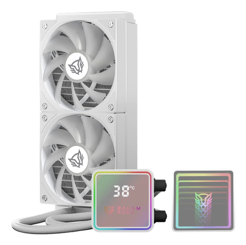 Enfriamiento Liquido_ Balam Rush BR-944052 2 x 12 cm, 1800 rpm, Blanco