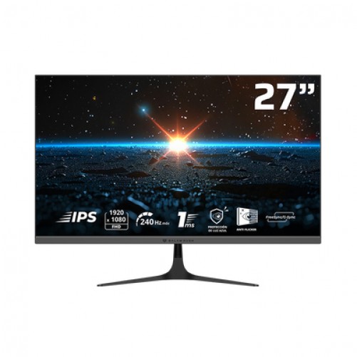 Monitor Balam Rush LED 27", Full HD, IPS, 240 Hz, 1 ms, Freesync, Nvidia G-sync, Negro