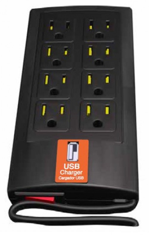 Supresor de Picos Complet BRC-1-005, 1xusb, 8 Contactos