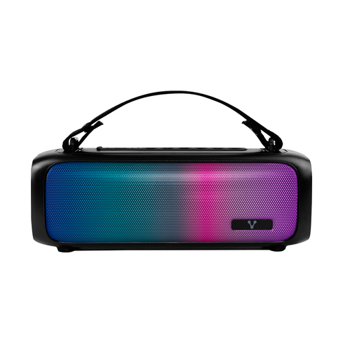 Bocina Bluetooth Vorago BSP-260, USB-C, 16 W, RGB, 80HZ- 20K Hz, Auxiliar 3.5 mm, 5.1, Negro