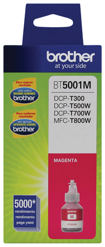 Cartucho de Tinta Brother BT5001M, Magenta, 5000 Paginas, DCP-T300 DCP-T500W DCP-T700 WMFC-T800W