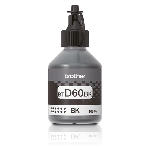 Cartucho de Tinta Brother D60BK, 6500 Paginas, 108ml, Color Negro