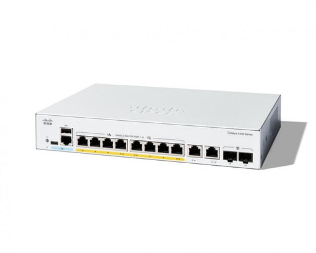 Switch Cisco C1200-8FP-2G Gestionado, L2/L3, RJ-45 8, Gigabit Ethernet (10/100/1000), Blanco