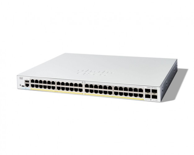 Switch Cisco C1300-48FP-4G Gestionado, L2/L3, RJ-45 48, Gigabit Ethernet (10/100/1000), Blanco
