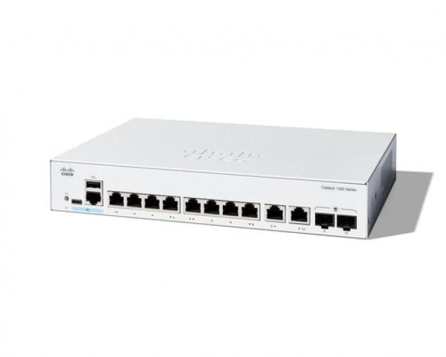 Switch Cisco Catalyst Catalyst 1300 Gestionado, L2, RJ-45 8, Gigabit Ethernet (10/100/1000), Gris