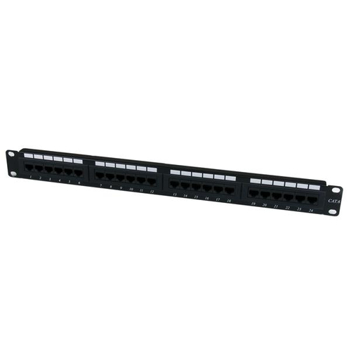 Panel de Parcheo Startech.com 24 Puertos, RJ-45, Color Negro, Montaje en Bastidor, Capacidad del Rack 1U