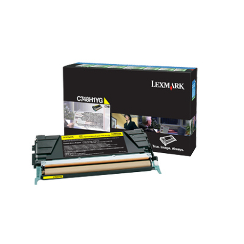 Tóner Lexmark C748H1YG Original, Amarillo, Compatibilidad C748, Rinde 10000 Páginas