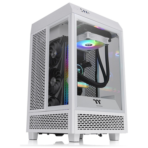 Gabinete Thermaltake The Tower 100 Snow Mini Tower, Ventana, 2x Ventiladores 120mm, Blanco