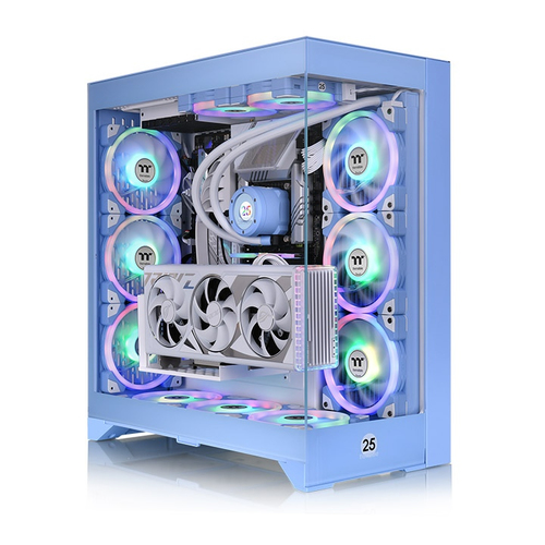 Gabinete Thermaltake Cte E600 Mx, Midi-tower, Ventana Lateral/frontal, sin Fuente, Azul