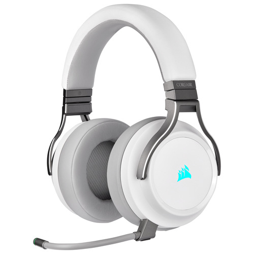 Diadema Gamer Corsair Virtuoso Wireless RGB LED, con Microfono, 7.1 Canales, PC, PS4, USB, 3.5mm, Blanco