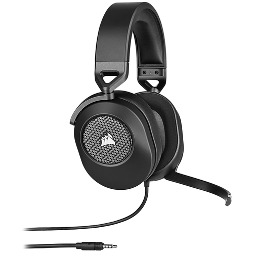 Diadema Corsair HS65 Surround Gaming, Conexion 3.5mm Dolby 7.1, Adaptador USB Compatible con PC, Mac, PS4, PS5, Nintendo Color Negro