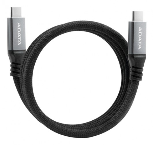 Cable USB Tipo C Adata, 4K a 60Hz, USB 3.2 Gen 2, 10Gbps, 100W PD, 1m, Negro