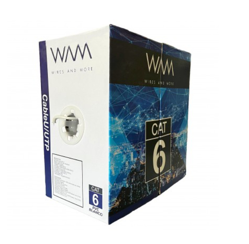 Bobina Wam CAT6-PVC-BLANCO Cat6, 305 m, U/UTP (UTP), Blanco