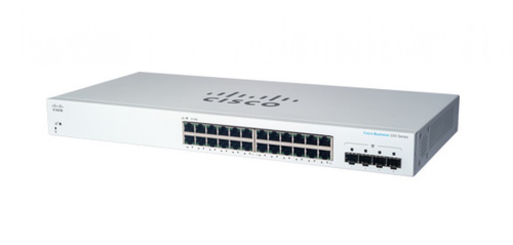 Switch Cisco Small Business CBS220-24T-4G Gestionado, L2, Cantidad de Puertos 24, Gigabit Ethernet (10/100/1000), 56 Gbit/s, Snmp, SNMPV2, SNMPV3