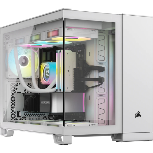 Gabinete Corsair 2500x RGB Micro Tower, PSU No, Blanco