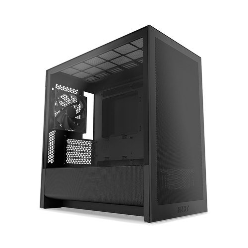 Gabinete Nzxt H3 Flow Midi Tower, Micro-ATX, Mini-itx, Vent. 1x120 mm, Negro