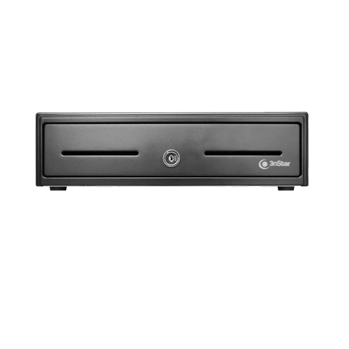 Cajón de Dinero 3nstar CD250, Cajón de Dinero Manual y Automático, Acero, Negro, 330 mm, 343 mm, 90 mm