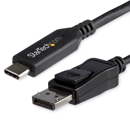 Adaptador Vídeo Startech.com USB Tipo C a Displayport, 1.8 m, Negro