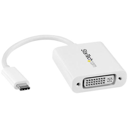 Adaptador Video Startech.com Adaptador Gráfico USB-C a Dvi - Blanco USB Tipo C a Dvi, Blanco