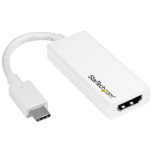 Adaptador USB-C a HDMI Startech (CDP2HD4K60W), - 4K 60Hz - Blanco, - Conversor USB Type C para Macbook, Chromebook y Otros Dispositivos con USB C