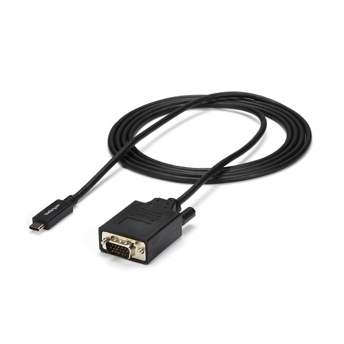 Adaptador Vídeo Startech.com USB Tipo C a VGA (d-sub), 2 m, Negro