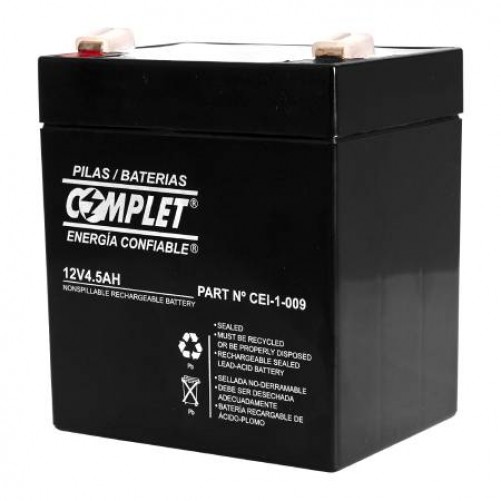 Bateria para UPS Complet CEI-1-009, 12V, 4.5Ah, Negro