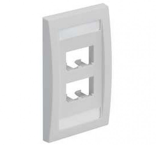 Placa Frontal Panduit Pan-net Faceplate, Módulo Mini-com, 4 Puertos, Etiqueta, Vertical, Material Abs, Color Hueso, (CFPE4IWY)