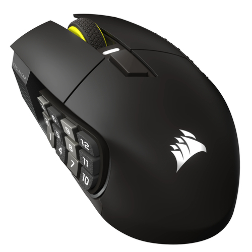 Mouse Corsair Scimitar Elite Wireless Se Optico, 16 Botones, 33000 dpi, Inalambrico + Bluetooth, Negro