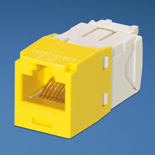 Conector Panduit UTP RJ-45 Minijack KAT6, Yellow Color Amarillo