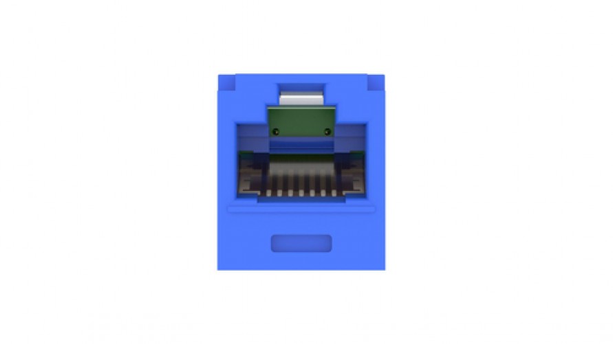 Conector Panduit CJE6X88TGBU Conector 1 RJ-45, Blindaje de Cable U/UTP (UTP), Material Policarbonato (PC), Color Azul