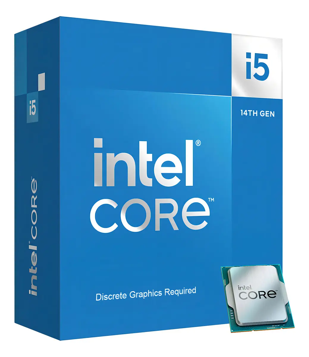 Procesador Intel Core i5-14400F Lga 1700, 2.5 GHz, Max. 4.7 GHz, Cache 20 MB, Graficos No, Caja Cafe