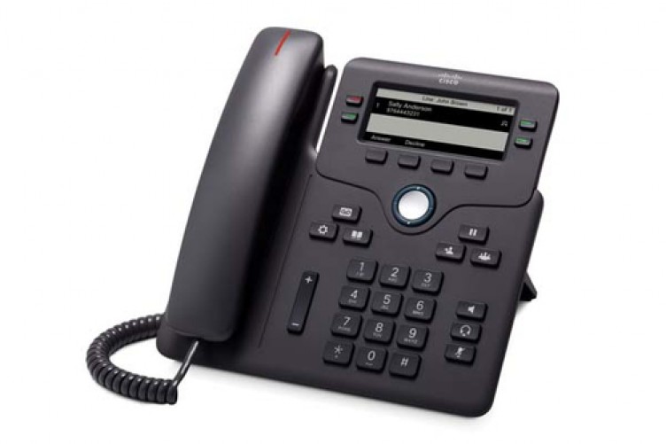 Teléfono IP Cisco 6851, Teléfono IP, Negro, Terminal con Conexión por Cable, 4 Líneas, 8.89 cm (3.5"), 396 x 162 Pixeles